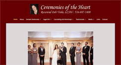 Desktop Screenshot of ceremoniesoftheheart.net
